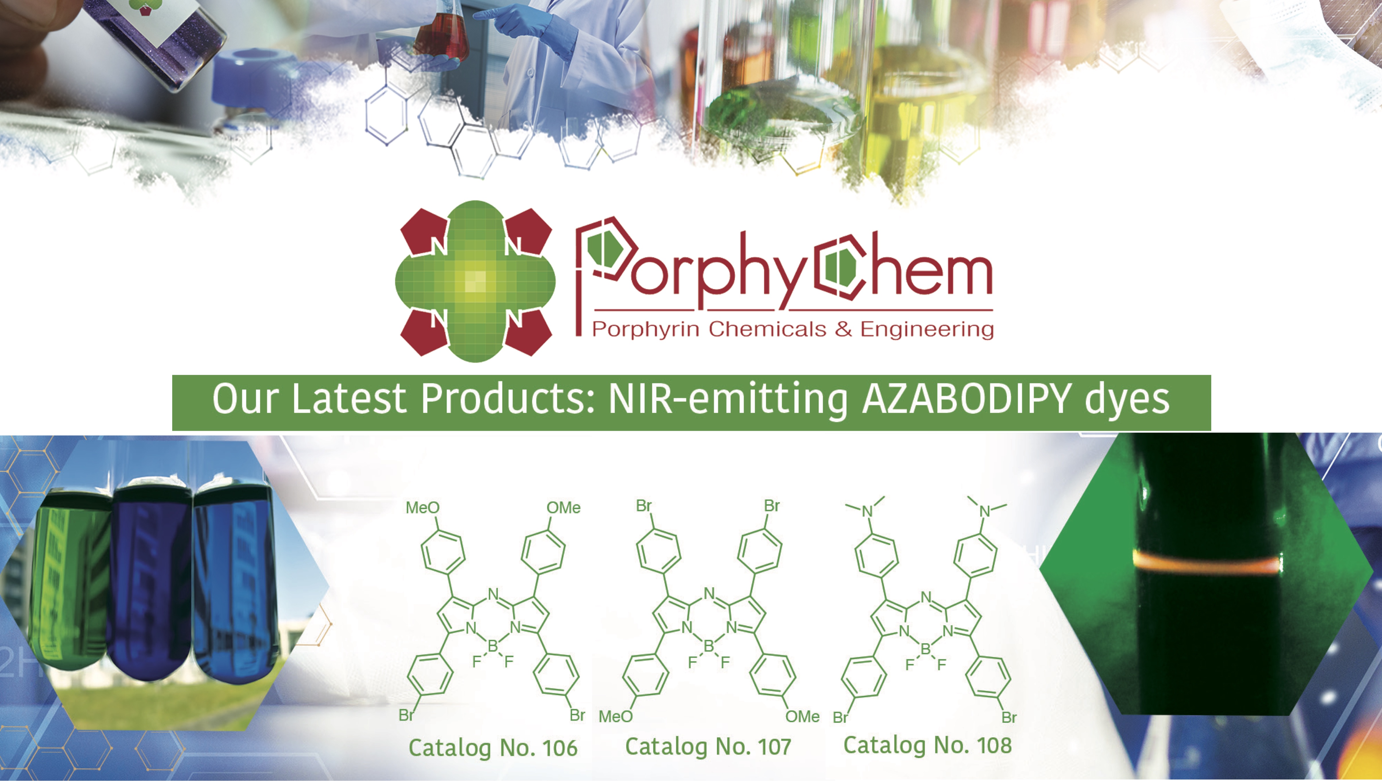 Latest Products: NIR-emitting AZABODIPY dyes